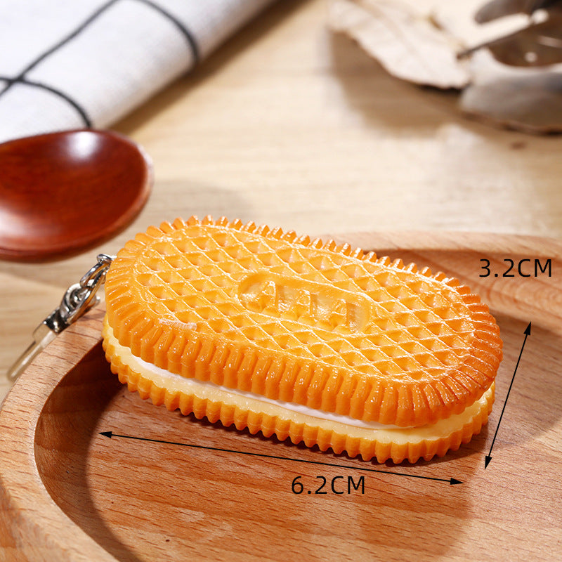 Wholesale Simulated Lace Cream Cake Keychain